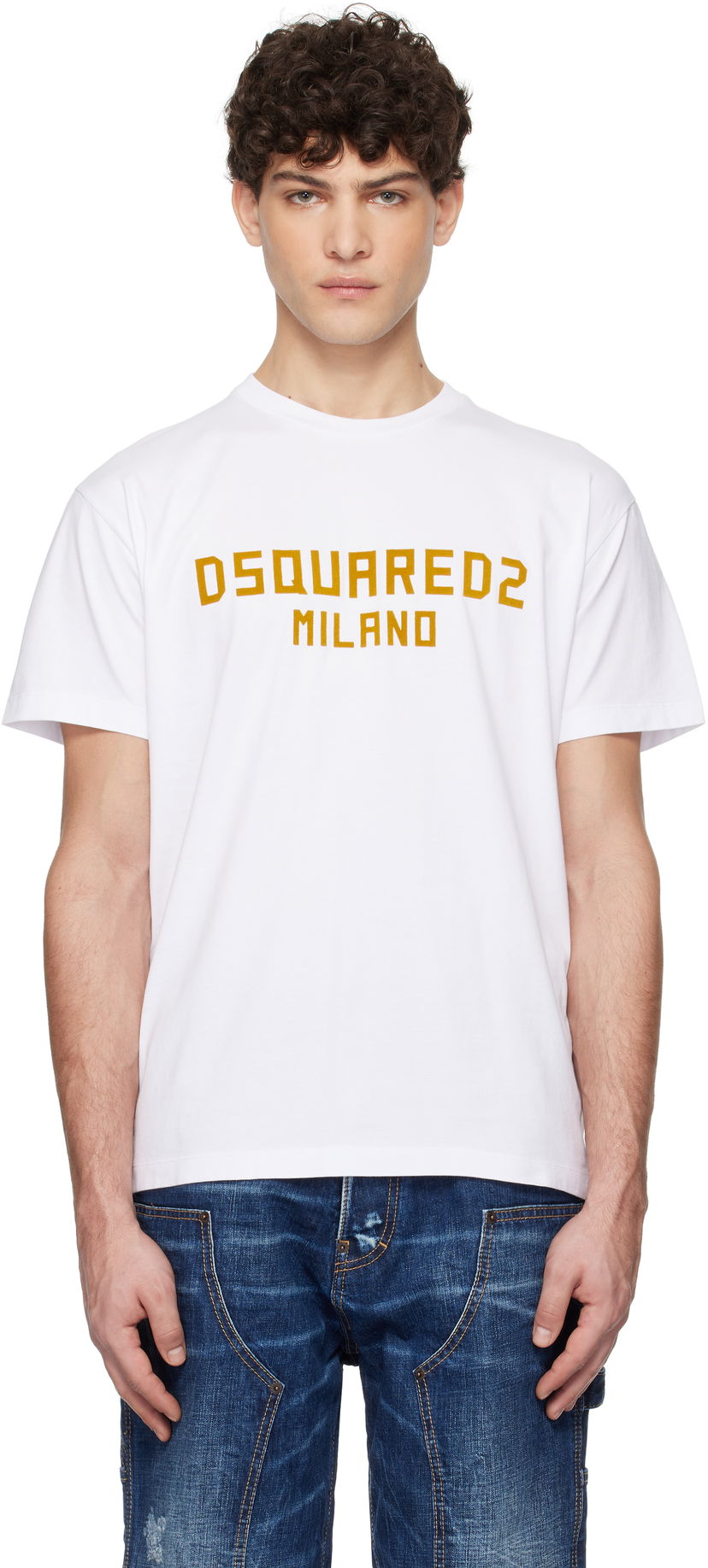 T-shirt DSQUARED2 Dsquared2 Cool Fit Milano T-Shirt Hvid | S74GD1418_D20020