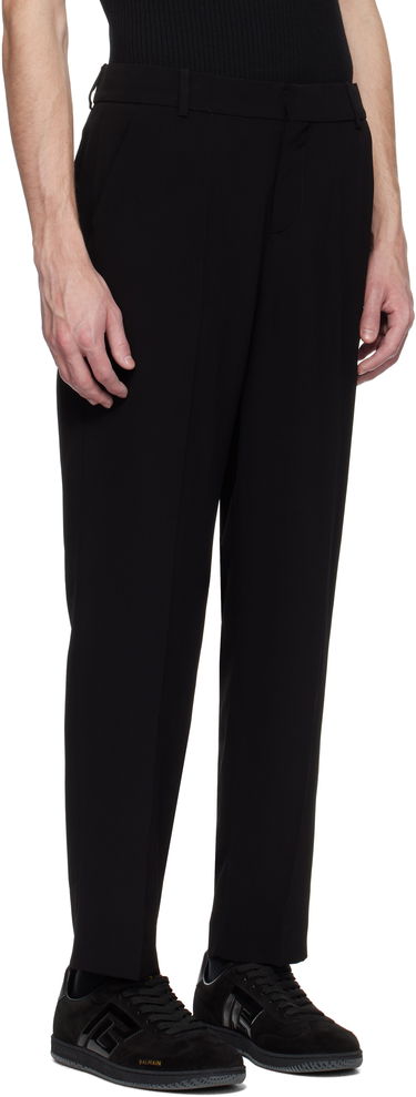Bukser Balmain Balmain Crêpe Straight-Leg Trousers Sort | EH0PM037VB00, 1