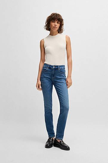 Jeans BOSS Slim-Fit Super-Stretch Jeans Blå | 50530691, 1