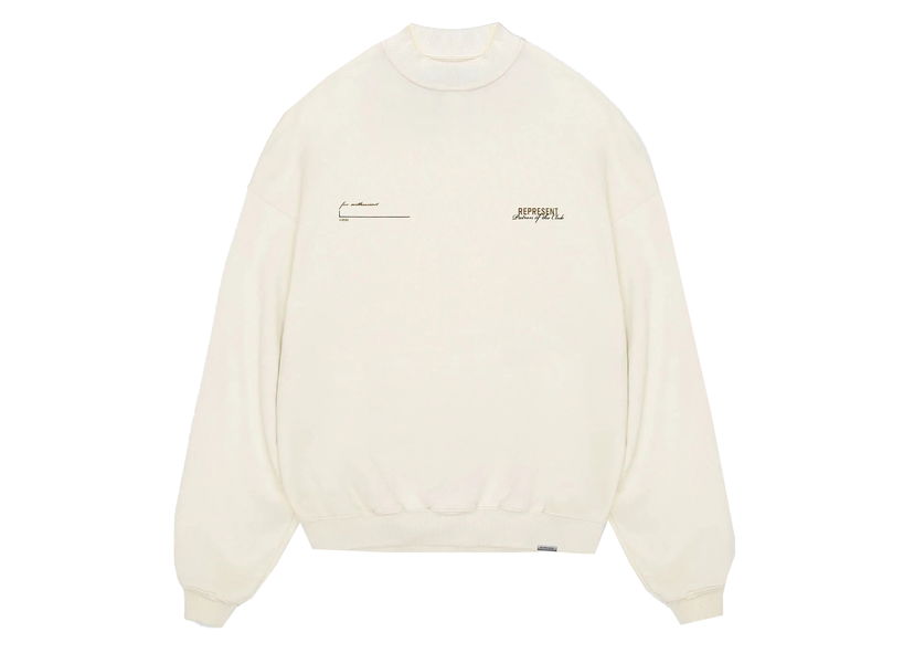 Sweater Represent Clo Represent Patron Of The Club Sweater Cream Hvid | M04260-94