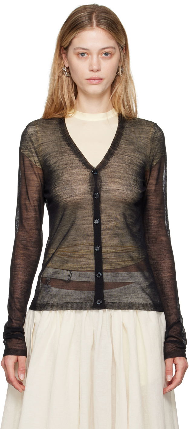 Sweater Acne Studios Lightweight Knit Cardigan Sort | A60516-