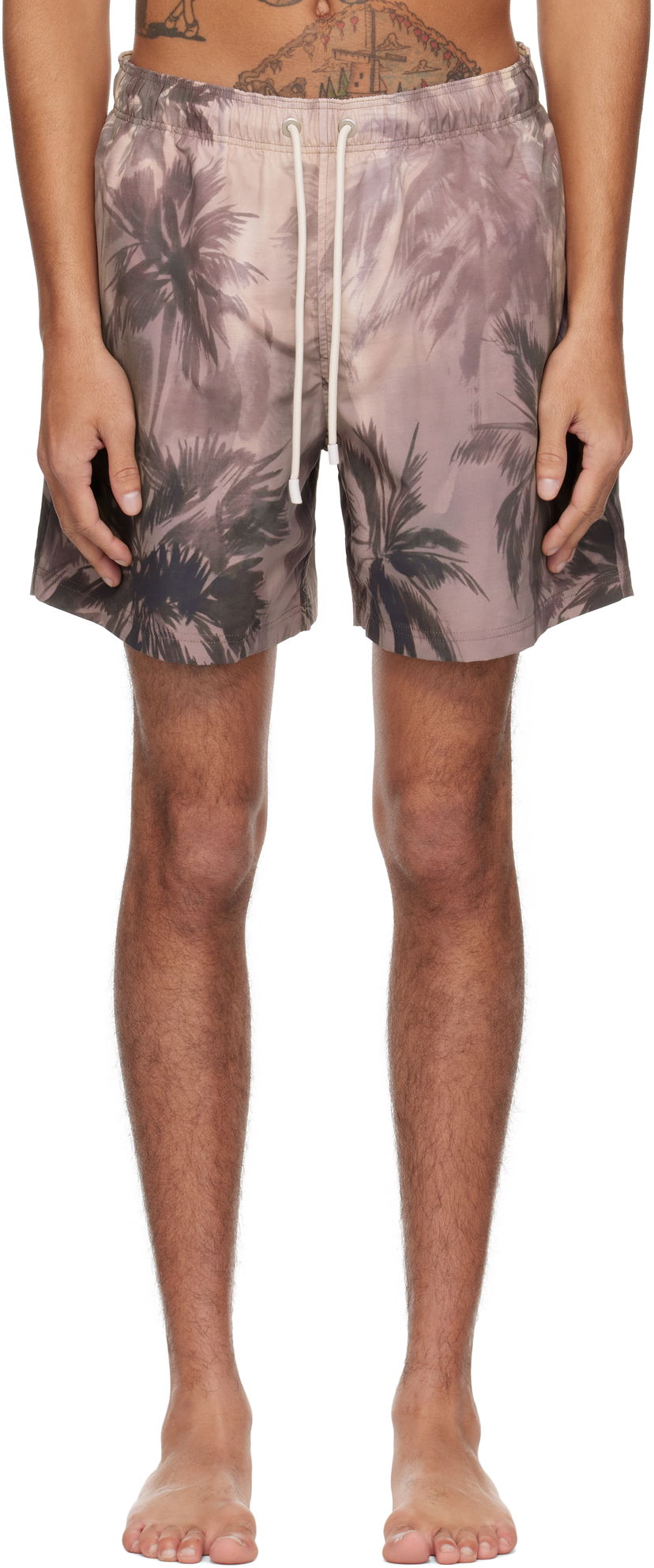 Badetøj Palm Angels Palm Angels Sunset Palm Swim Shorts Brun | PMFD012S25FAB0026110