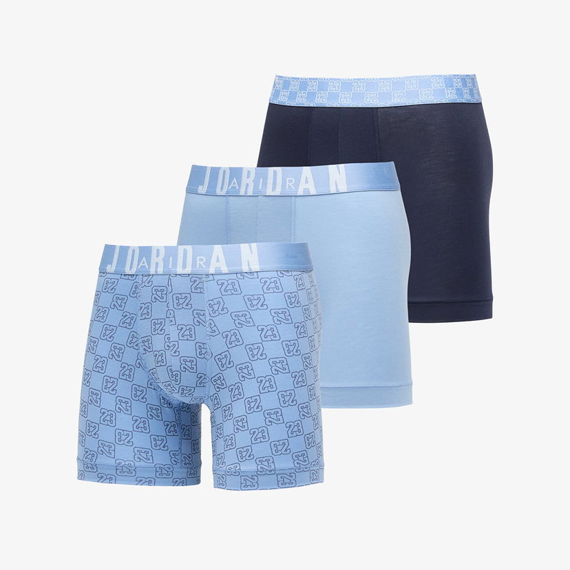 Boksere Jordan Jordan Flight Modal 23 Monogram Boxer Brief 3-Pack Blå | JM0691-M0S