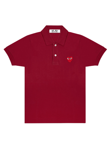 Polo skjorte Comme des Garçons PLAY Big Heart Polo Tee Bourgogne | AZ T006 051 3