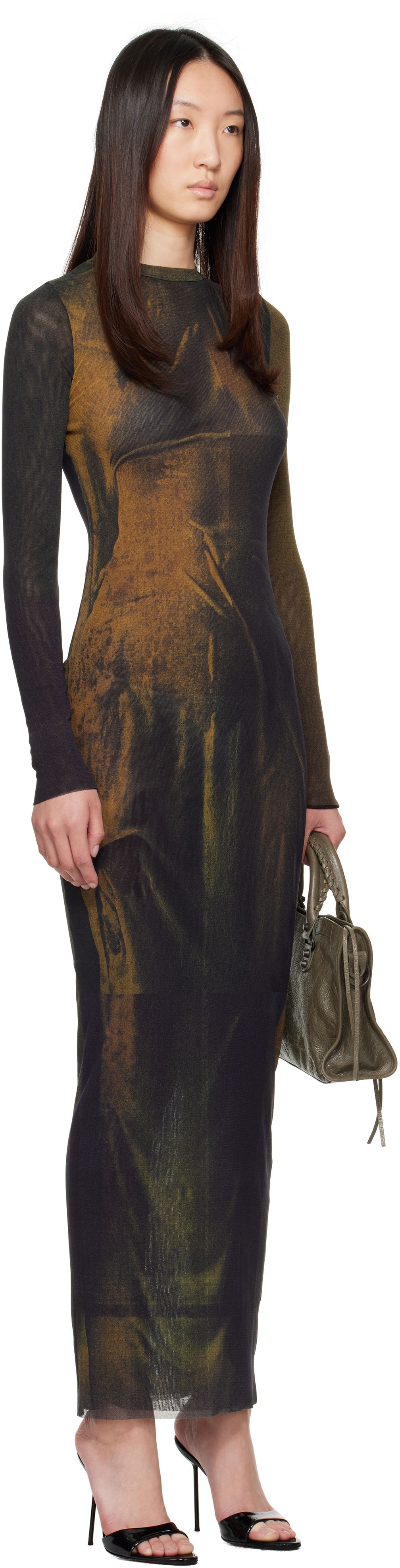 Kjole Jean Paul Gaultier Jean Paul Gaultier Printed Maxi Dress Grøn | 25/03-W-DR027-M004P-4812, 1