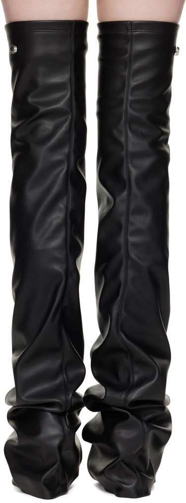 Tøj The Attico Attico Robin Thigh-High Boots Sort | 250WSH00872 PUR003AA, 1