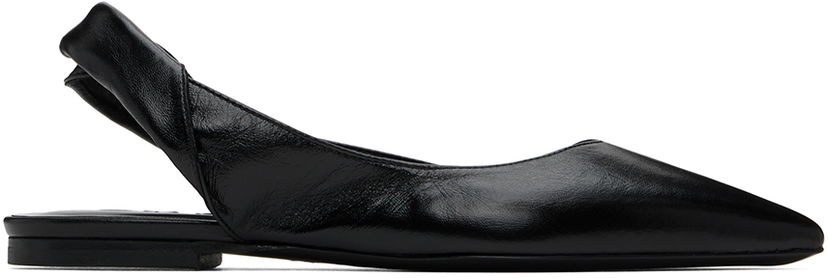Tøj BY FAR BY FAR Yasha Slingback Flats Sort | MWFFC024LL002BK001PL