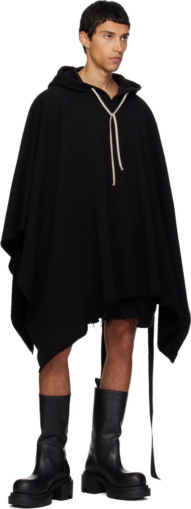 Sweatshirt Rick Owens DRKSHDW Poncho Hoodie Sort | DU02E7275 FSL, 3