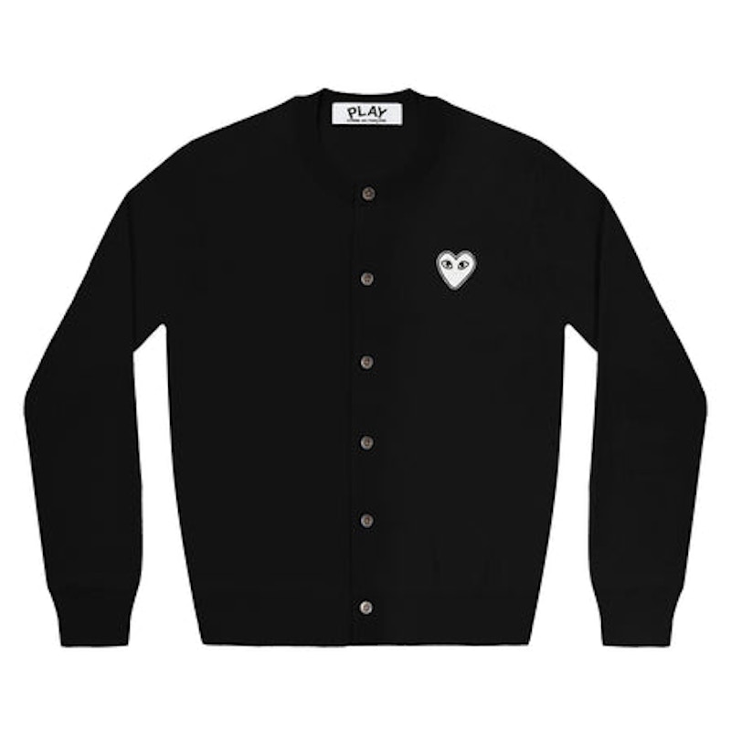 Sweater Comme des Garçons Play Heart Knit Cardigan Sort | AZ-N061-051-1