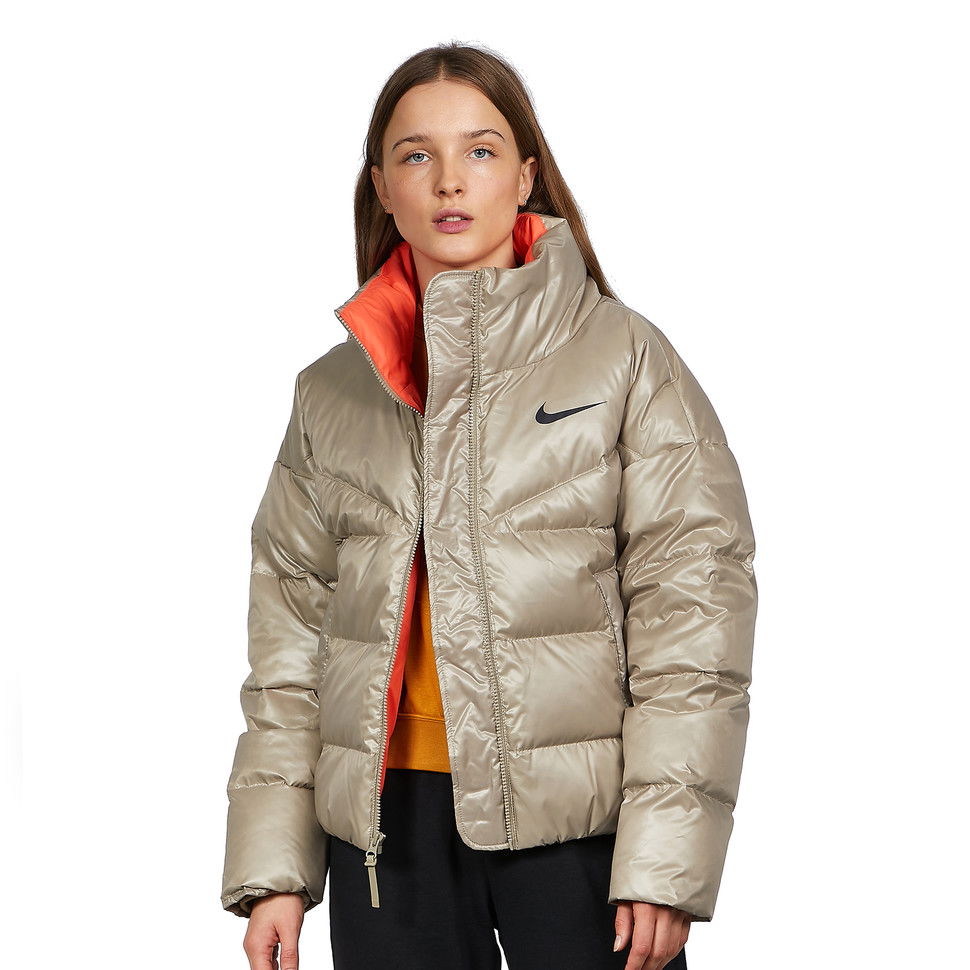 Puffer jakke Nike Sportswear Hooded Jacket Beige | CU5813-342, 1
