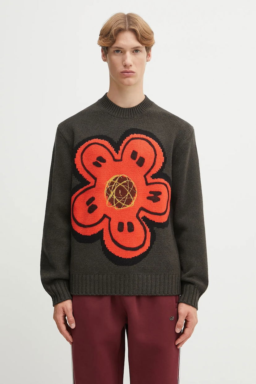Sweater KENZO Kenzo RWS Futura Knit Jumper Grøn | FF65PU7413CK