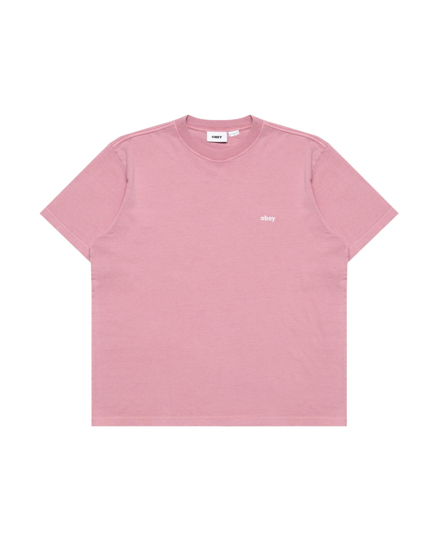 T-shirt OBEY LOWERCASE PIGMENT T-Shirt Lyserød | 131080353-LIL, 0