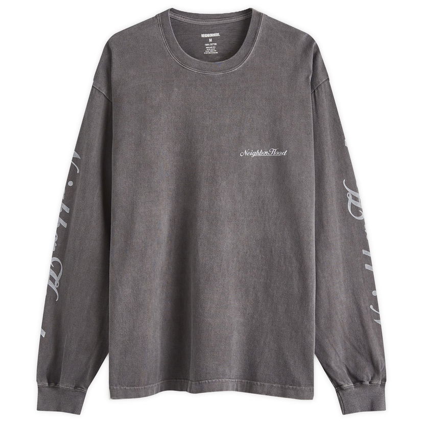 T-shirt Neighborhood Neighborhood LS-12 Long Sleeve T-Shirt Grå | 242PCNH-LT12-BLK