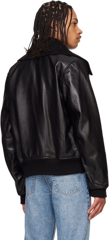 Bomberjakke OUR LEGACY Our Legacy Pharos Leather Bomber Jacket Sort | M2259MM, 2