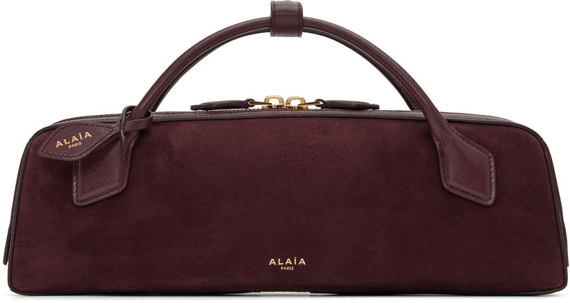 Håndtaske Alaïa ALAÏA 'Le Teckel' Suede Clutch Bag Bourgogne | AA1S06026CA577