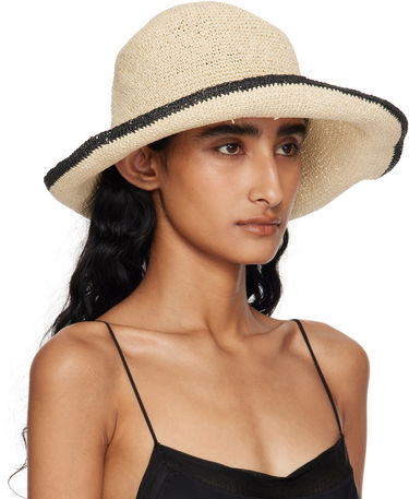 Hat TOTEME TOTEME Paper Straw Beach Hat Beige | 253-WSH0027-FB0489, 3