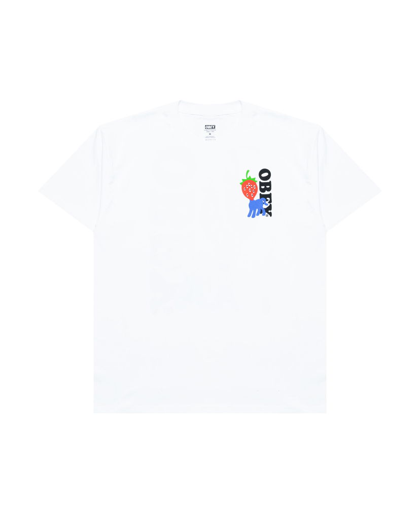 T-shirt OBEY Obey Strawberry Graphic T-Shirt Hvid | 165264054-WHT