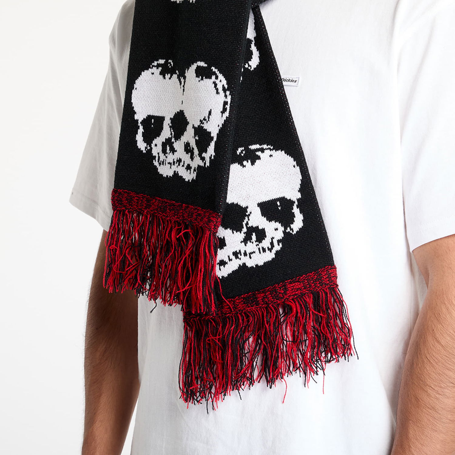 Tørklæde Pleasures Skull Knit Scarf Sort | P24W057 BLACK, 1