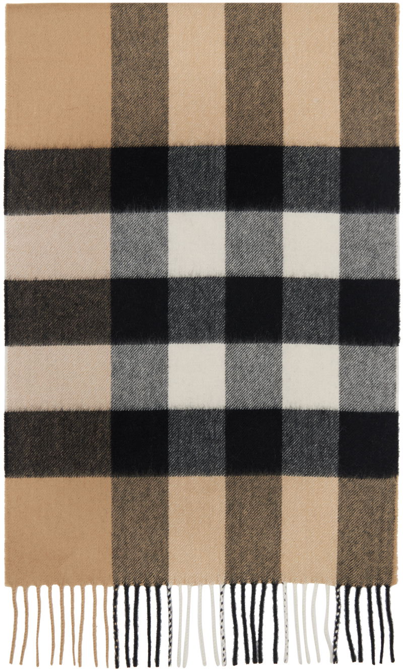Tørklæde Burberry Check Scarf Brown Brun | 8056851