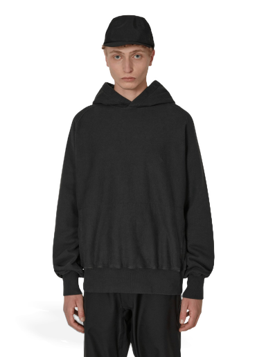 Sweatshirt GR10K Compass Raglan Unbrushed Hoodie Sort | AW22GR6A4FJ OB
