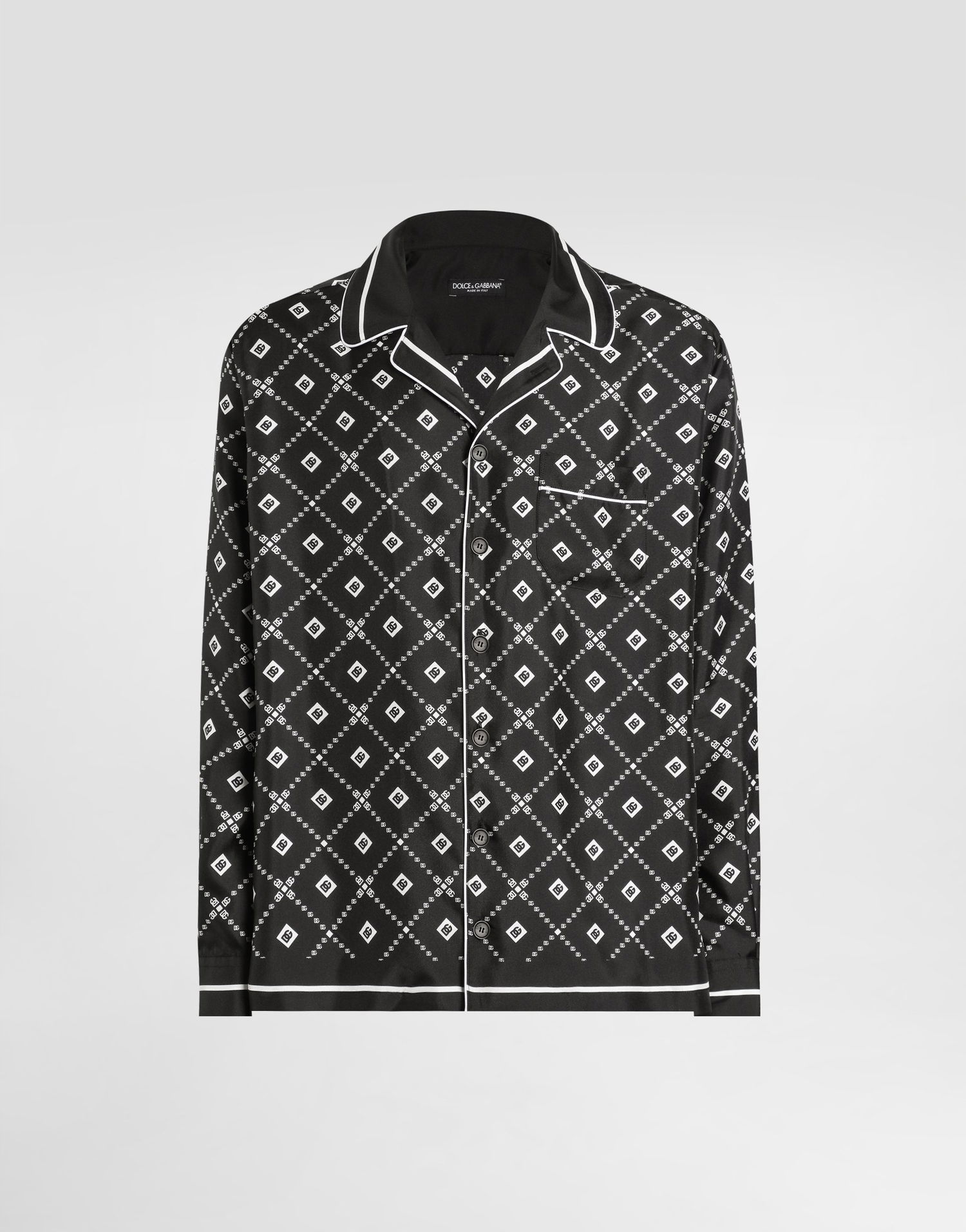 Skjorte Dolce & Gabbana Dolce & Gabbana Men's Silk Twill Vanity Shirt Sort | G5IF1THI1ZVHH8TA, 0