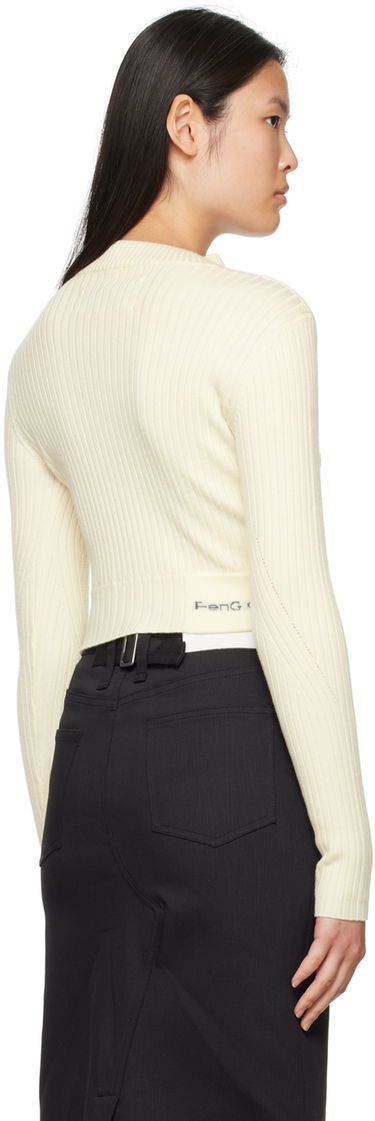 Sweater Feng Chen Wang Feng Chen Wang Ribbed Asymmetrical Sweater Beige | FWF16KT02, 2