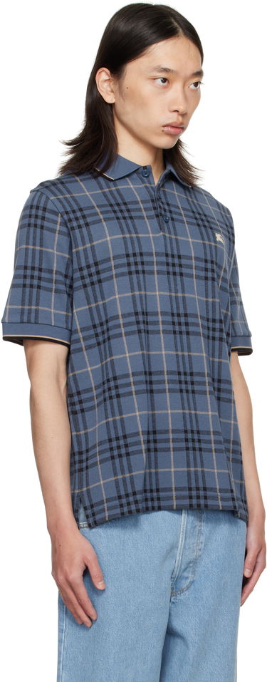 Polo skjorte Burberry Burberry Check Cotton Polo Blå | 8110104, 1