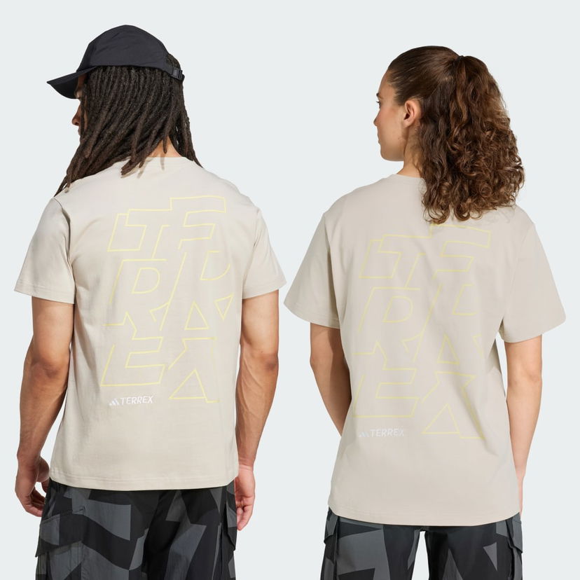 T-shirt adidas Performance Terrex Signature AOP Graphic Tee Beige | JM6400