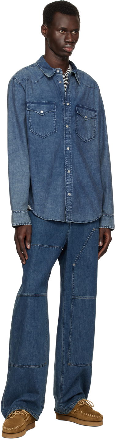 Skjorte ISABEL MARANT Isabel Marant Vasco Denim Shirt Blå | 25PCH0214HB-C1I01H, 3