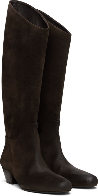 Tøj Marsèll Marsell Goccio Reversed Leather Tall Boots Brun | MW8341 P024, 3
