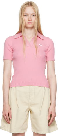 Maison Kitsuné Baby Fox Patch Fine Ribbed Polo