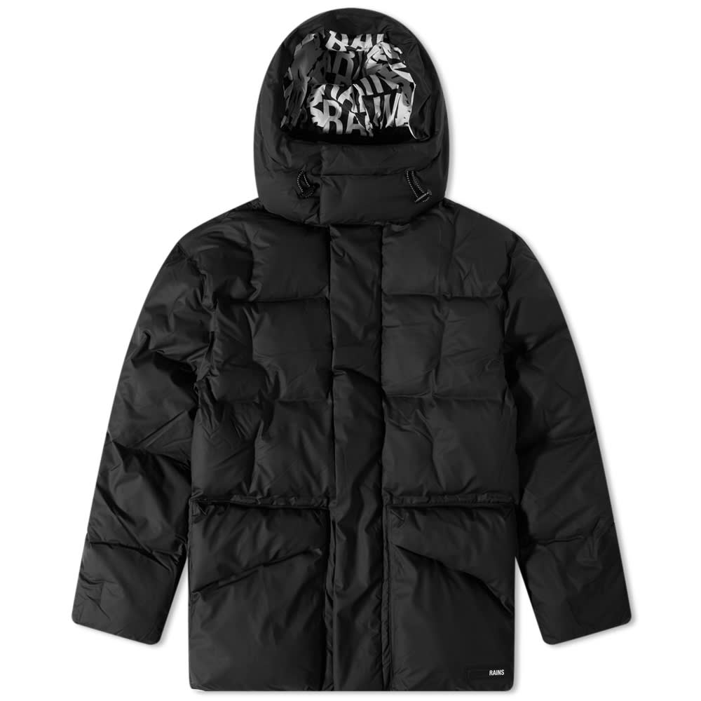 Puffer jakke Rains Block Puffer Jacket Sort | 15010-01, 0