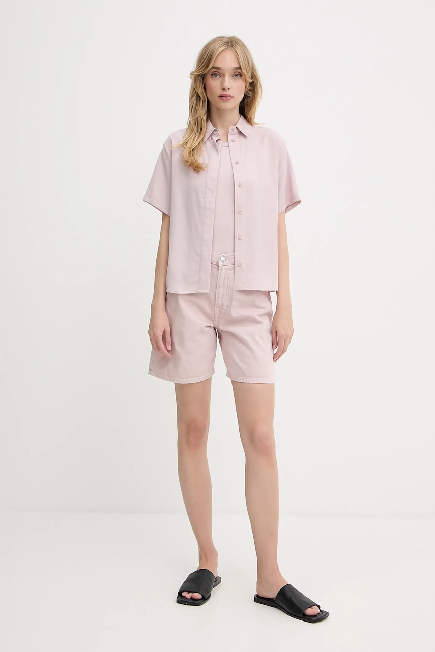 Shorts Samsoe Samsoe Samsoe Samsoe SASHELLY High Waist Shorts Lyserød | F25200013, 1