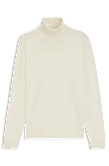 Sweater BOSS BECKHAM x BOSS rollneck sweater in cashmere Hvid | 50557974