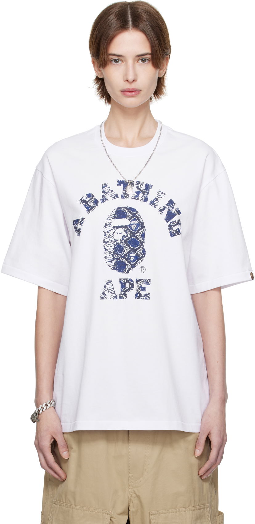 T-shirt BAPE A Bathing Ape Exclusive Printed T-Shirt Hvid | Tee