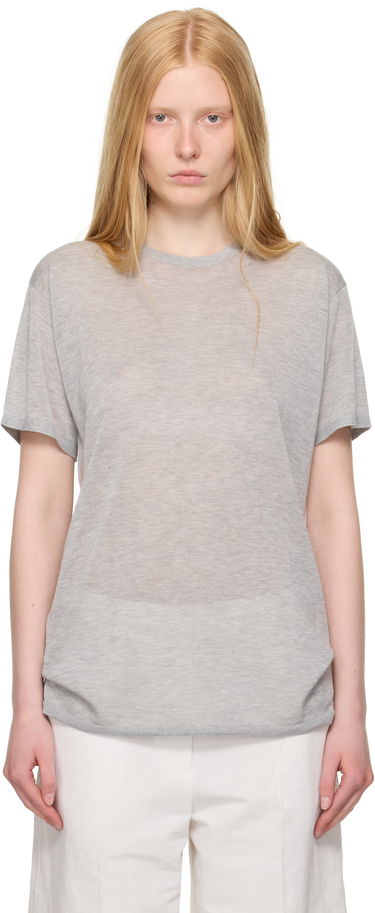 T-shirt TOTEME TOTEME Knit T-Shirt Grå | 253-WRT0531-YA0079, 0
