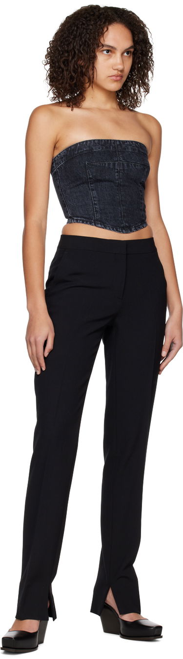 Bukser Stella McCartney Stella McCartney Straight-Leg Trousers Sort | 6400743AU701, 3