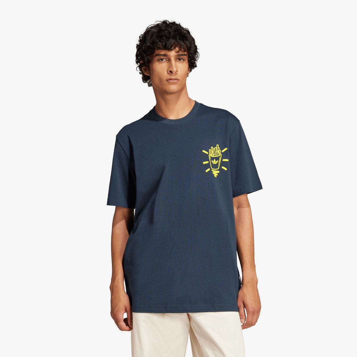 T-shirt adidas Originals Fries Graphic Tee Mørkeblå | JP4500, 0