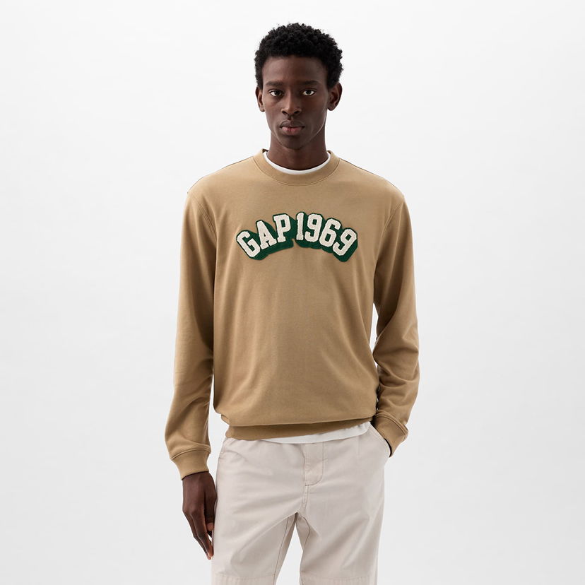 Sweatshirt GAP Logo Crewneck Sweatshirt Perfect Khaki Grøn | 829103-08