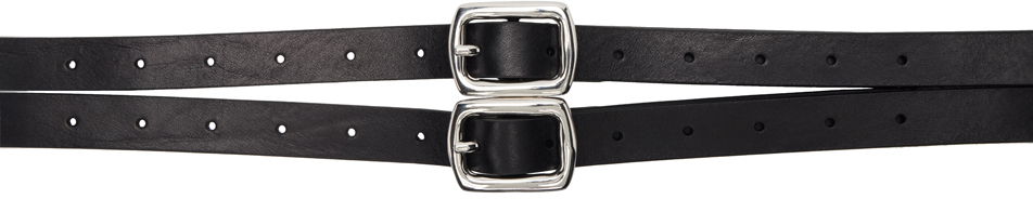 Bælter Maison Margiela MM6 Double Buckle Belt Sort | SA5TP0009 P5553, 0