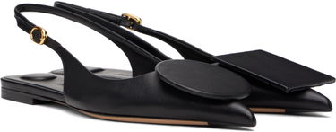 Kjole Jacquemus Jacquemus Les Classiques 'Les Slingbacks Duelo Plates' Slingback Ballerina Flats Sort | 24E241FO077-3073, 3
