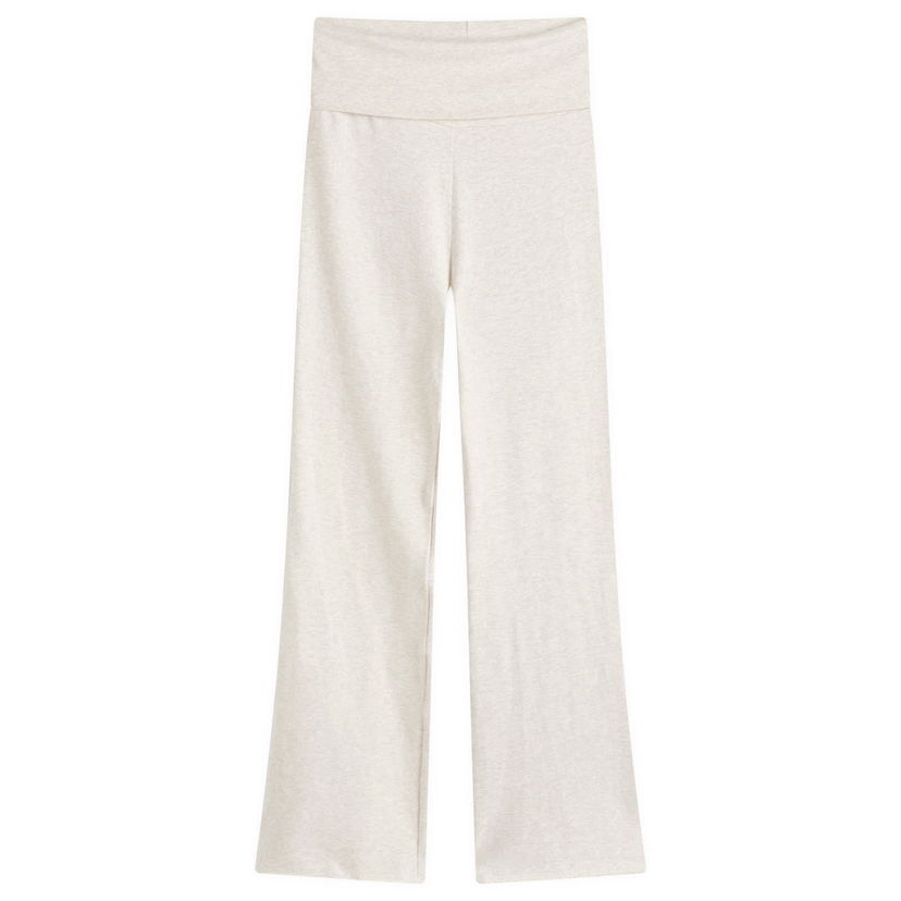 Bukser SKIMS SKIMS Foldover Jersey Pant, Size Large Beige | AP-PNT-0715-OATHEATHER
