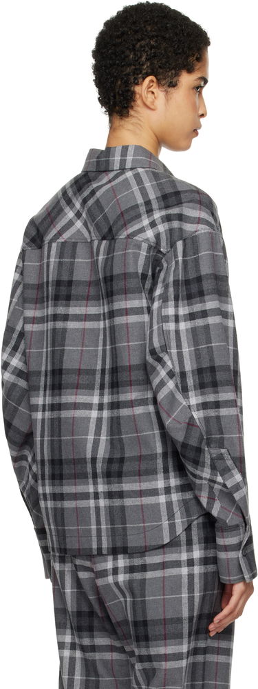 Skjorte The Attico Attico Eliza Plaid Flannel Shirt Grå | 250WCH00014 CCC050AA, 2