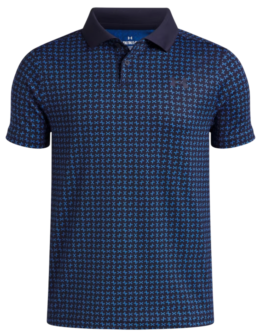 Polo skjorte Under Armour Matchplay Printed Polo Mørkeblå | 1377349-411