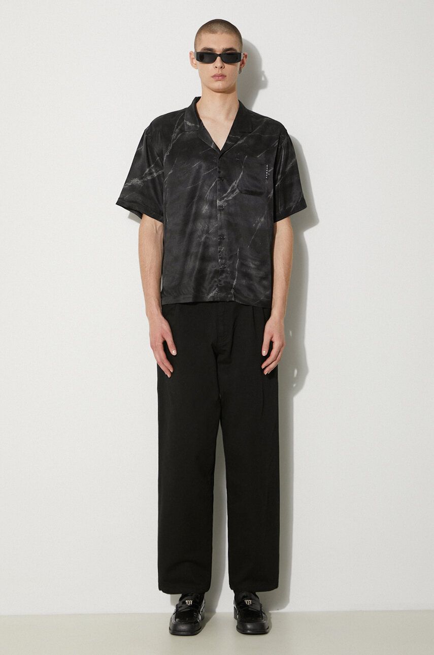 Skjorte Stampd STAMPD Regular Fit Shirt with Classic Collar Sort | SLA.M3313BD.BMB, 1