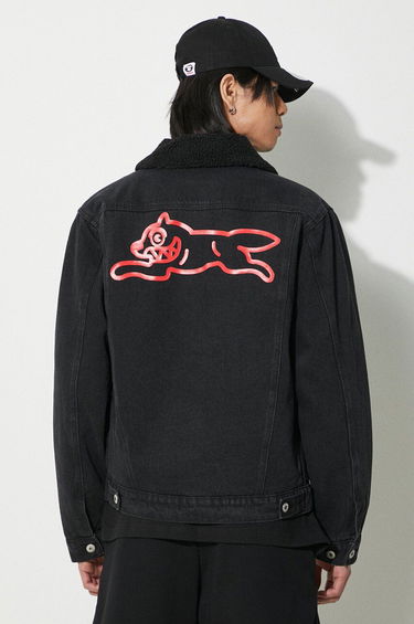 Jakke BBC IceCream ICECREAM Running Dog Sherpa Denim Jacket Sort | IC24147, 0