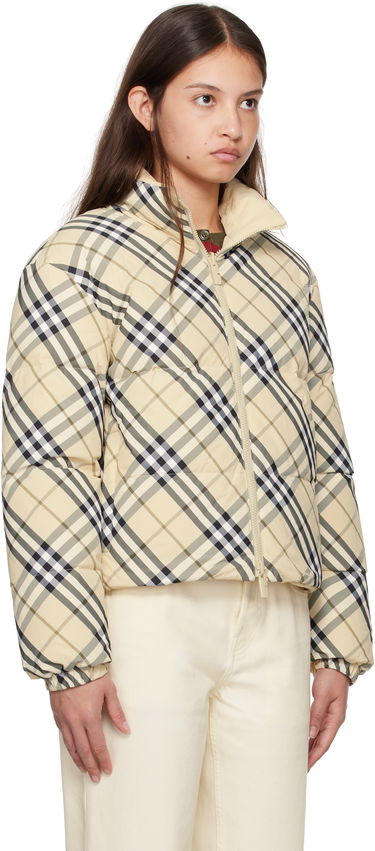 Puffer jakke Burberry Burberry Check Reversible Down Jacket Beige | 8098488, 1