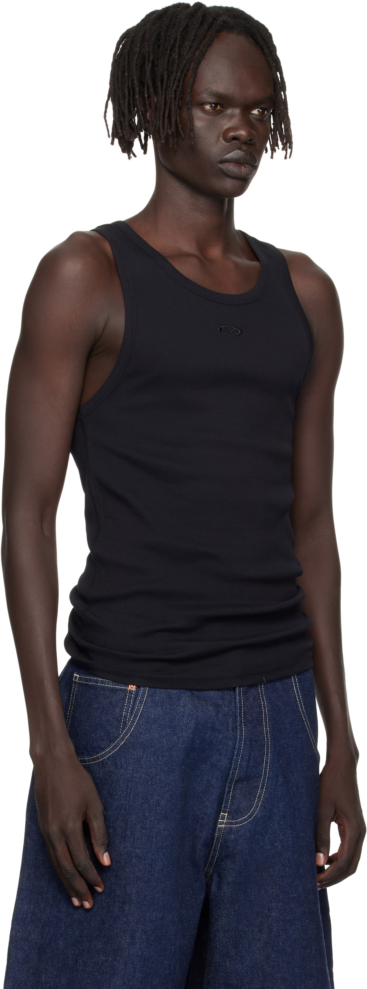 Tanktop VETEMENTS Vetements Oval Logo Tank Top Sort | MH76TT120B, 1