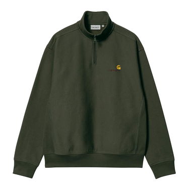 Sweatshirt Carhartt WIP Half Zip American Script Sweat Grøn | I027014.1NQXX, 1