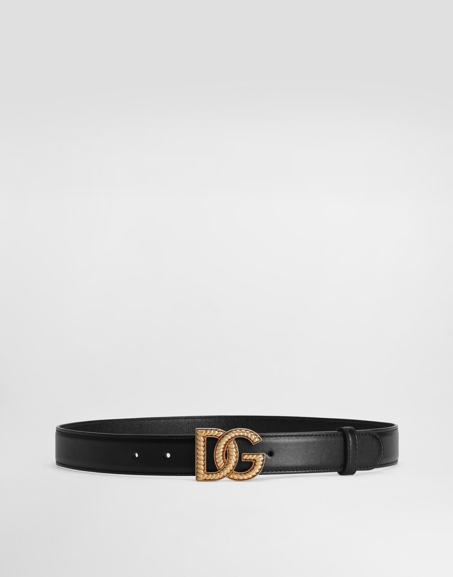 Bælter Dolce & Gabbana Dolce & Gabbana DG Logo Leather Belt Sort | BE1663AV95680999, 0